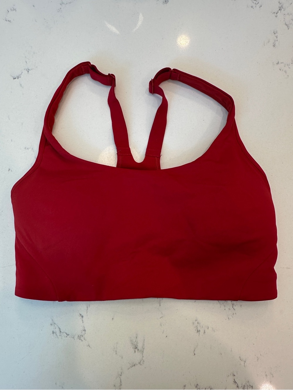 Lululemon Athletica Red Energy Longline Sport Bra Women’s size 32D